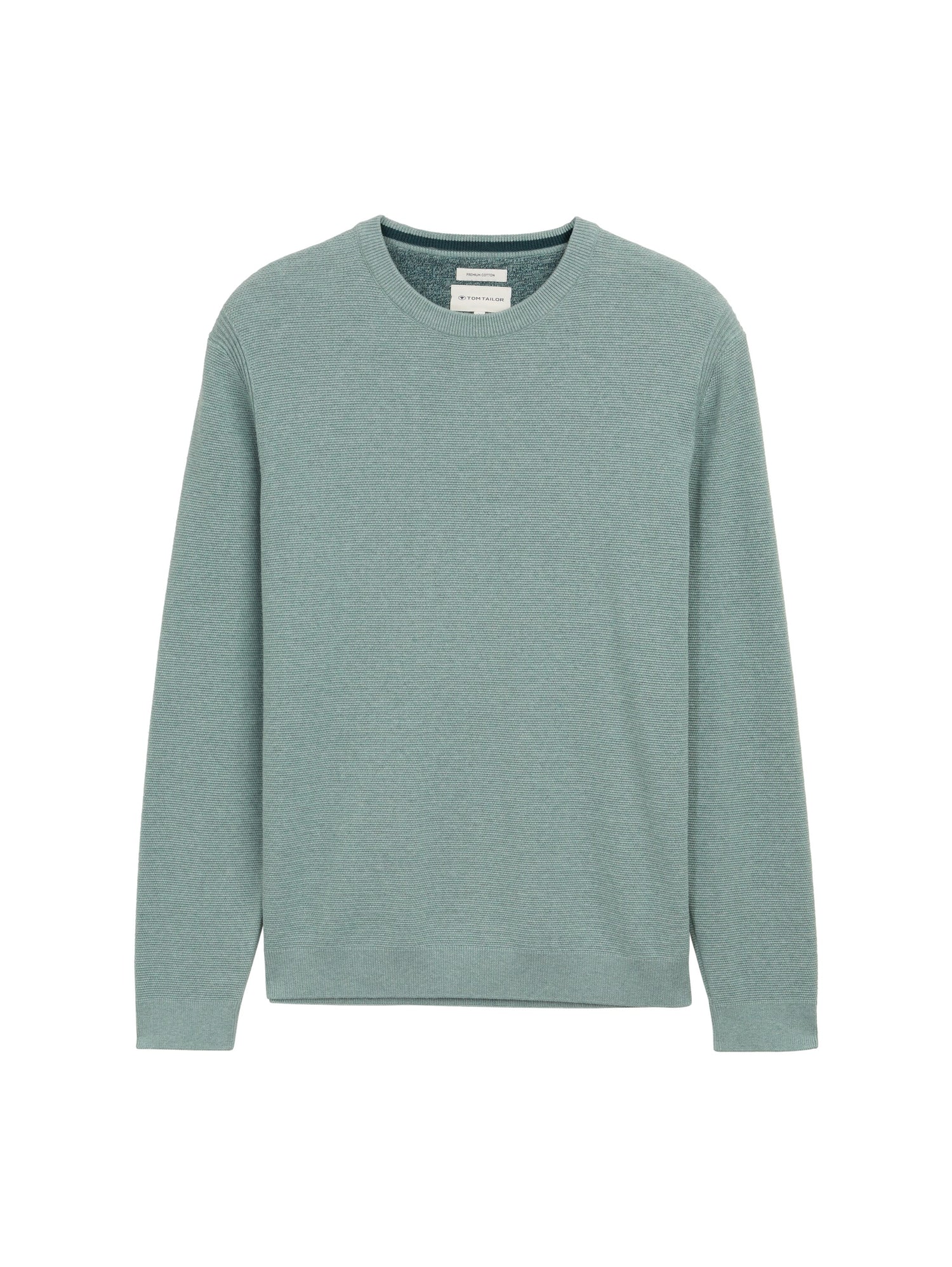 Tom Tailor Basic Pullover Herren Strukturierte Bio-Baumwolle