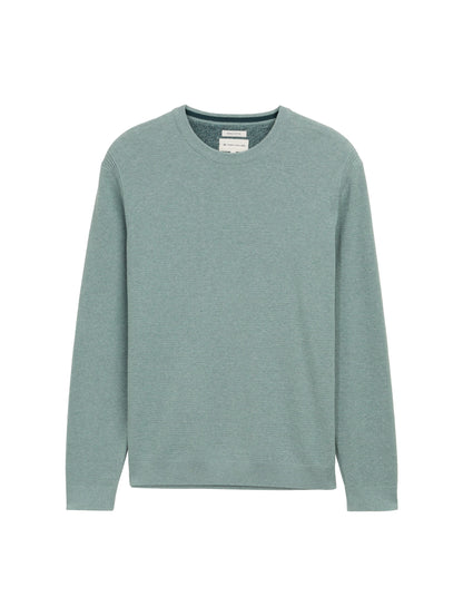 Tom Tailor Basic Pullover Herren Strukturierte Bio-Baumwolle