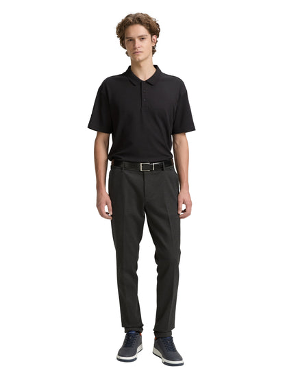 Tom Tailor Denim Male &amp; Female Polohemd Herren Waffelstruktur Baumwolle-Polyester-Mischung
