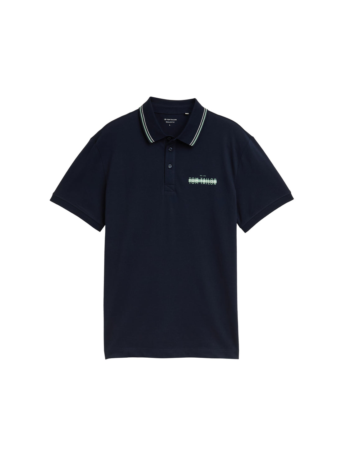 Tom Tailor Denim Piqué Poloshirt Herren Schwarz