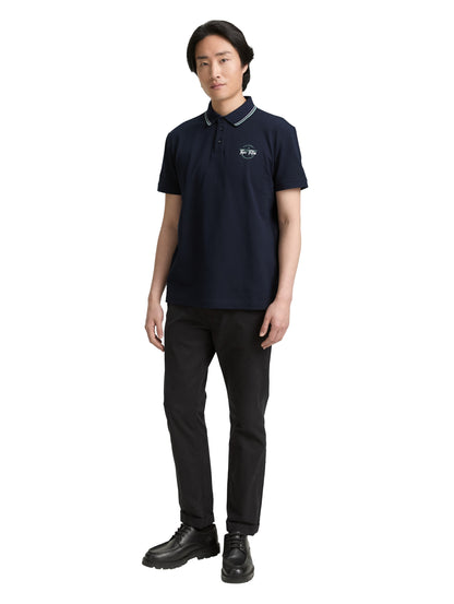 Tom Tailor Denim Piqué Poloshirt Herren Logo-Print