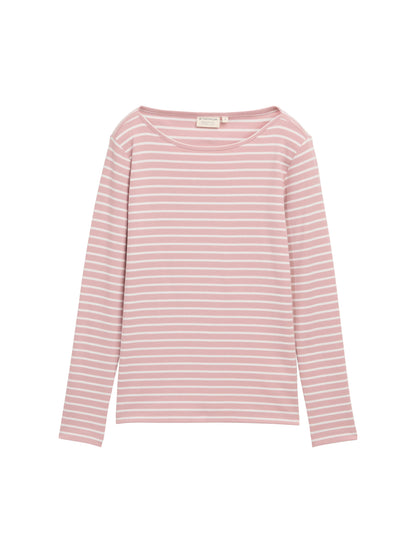 Tom Tailor Damen Langarmshirt U-Boot-Ausschnitt Baumwolle Elasthan