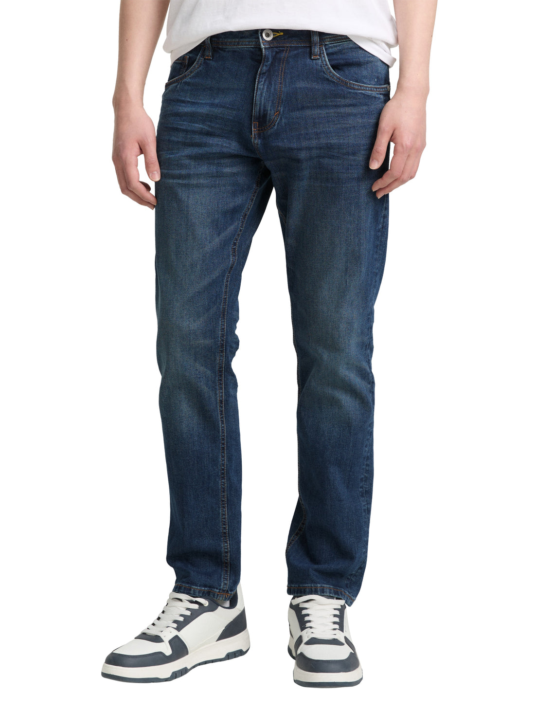 Tom Tailor Denim TTJOSH Regular Slim Jeans Herren mid stone wash denim