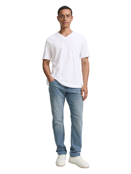 Tom Tailor Denim Male &amp; Female Basic V-Ausschnitt T-Shirts 2er-Pack Weiß