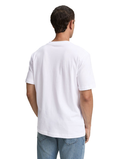 Tom Tailor Denim Male &amp; Female Basic V-Ausschnitt T-Shirts 2er-Pack Weiß