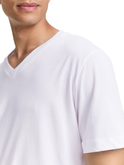 Tom Tailor Denim Male &amp; Female Basic V-Ausschnitt T-Shirts 2er-Pack Weiß