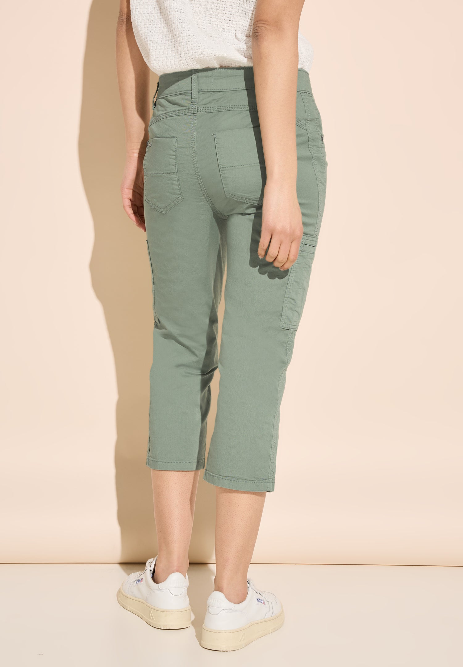 Street One Damen 3/4 Cargohose Casual Fit Slim Legs