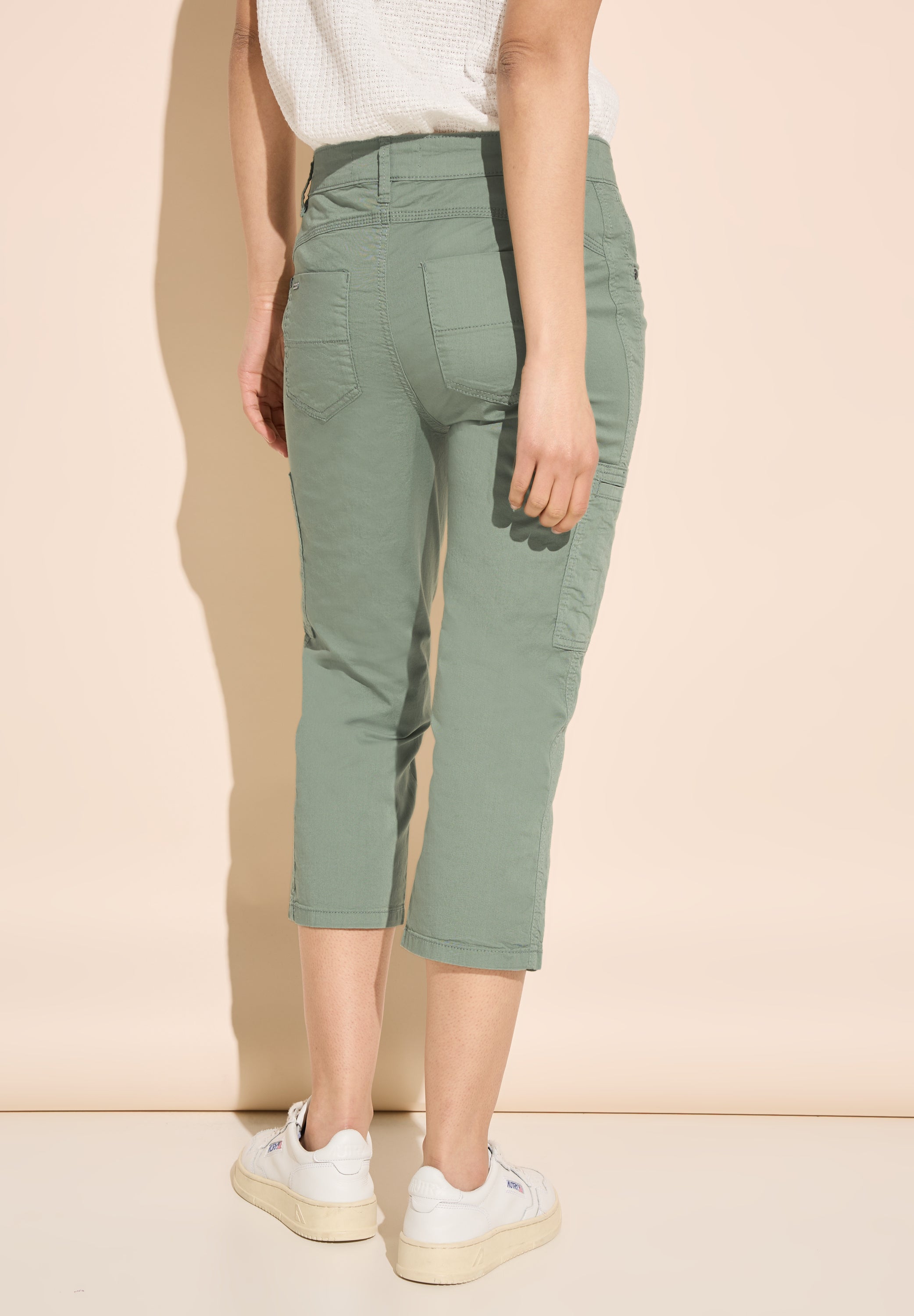 Street One Damen 3/4 Cargohose Casual Fit Slim Legs