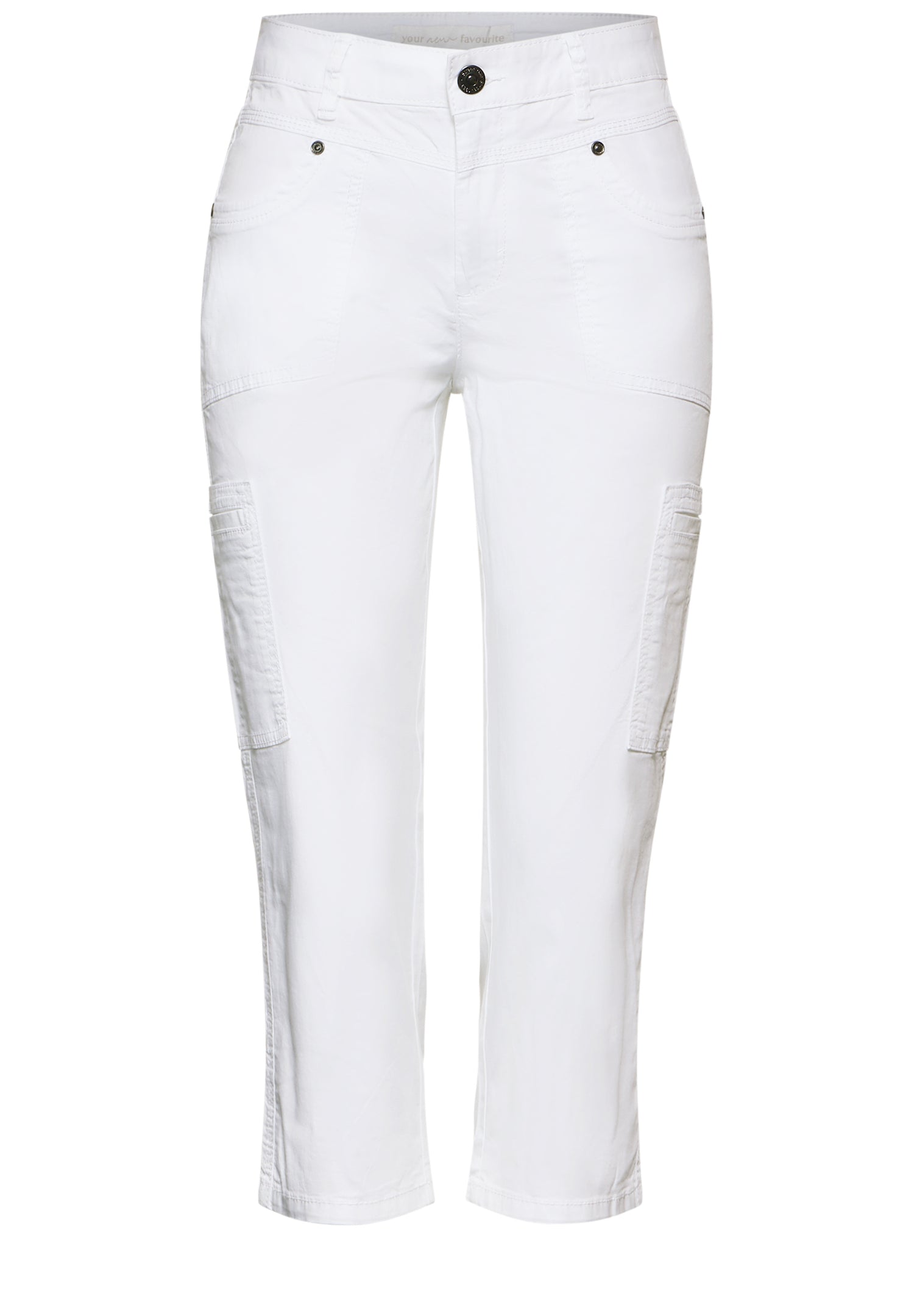 Street One Damen 3/4 Cargohose Casual Fit Slim Legs