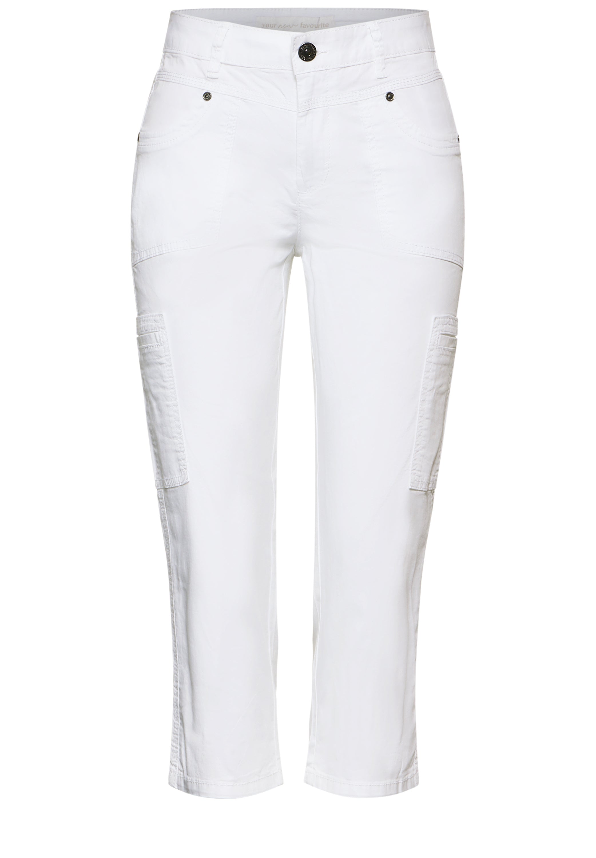 Street One Damen 3/4 Cargohose Casual Fit Slim Legs