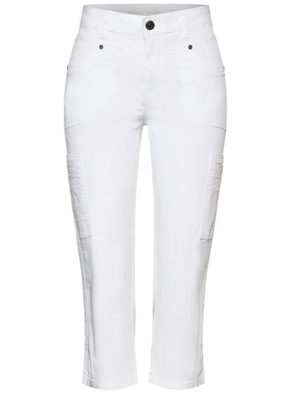 Street One Damen 3/4 Cargohose Casual Fit Slim Legs