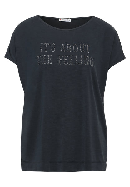 Street One T-Shirt mit Schriftzug Damen Sommer Must-Have