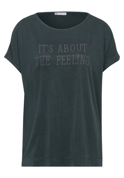 Street One T-Shirt mit Schriftzug Damen Sommer Must-Have