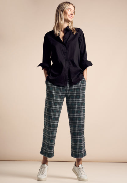 Street One Hose Casual Fit Damen High Waist Straight Legs