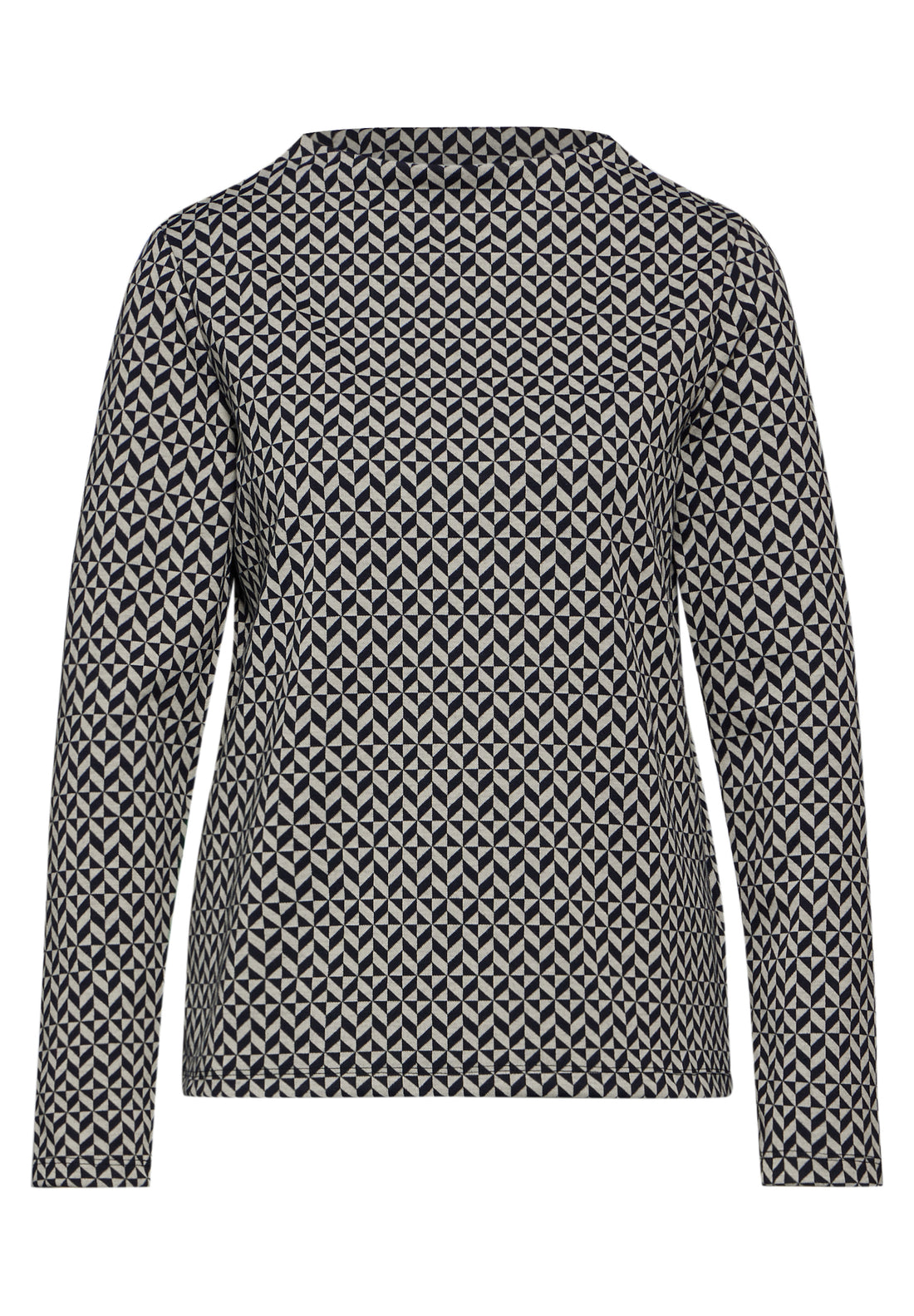 Street One Langarmshirt Damen Turtleneck Grafisches Muster