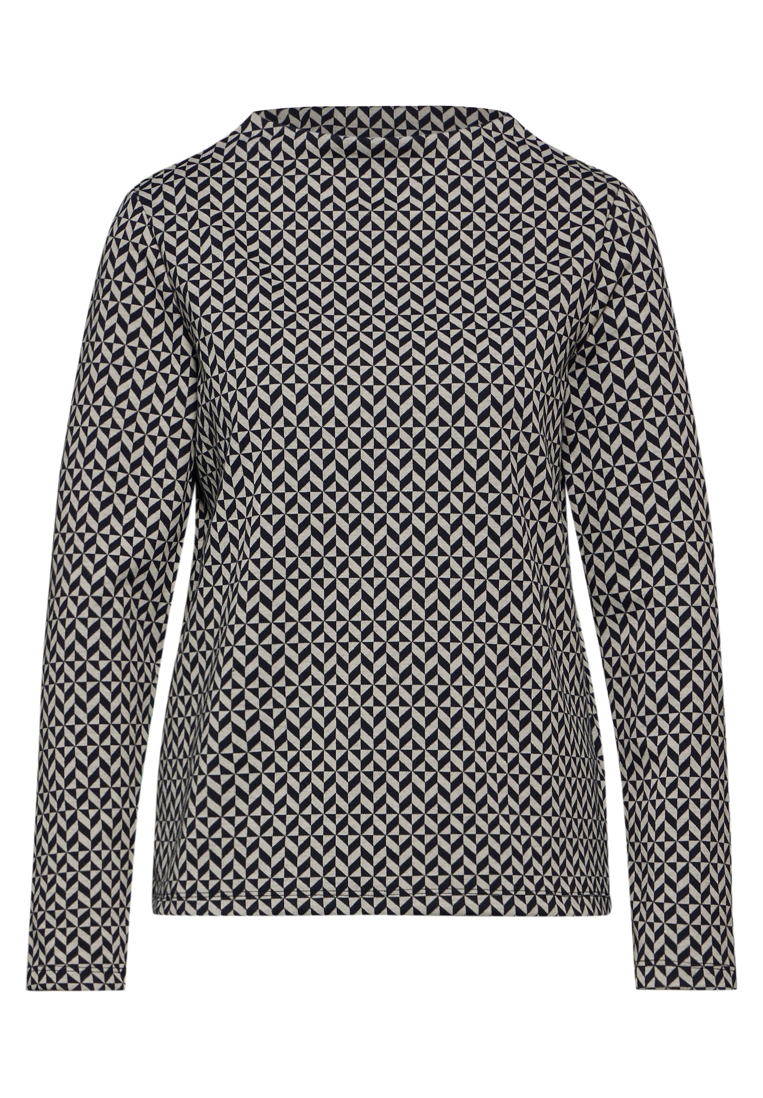 Street One Langarmshirt Damen Turtleneck Grafisches Muster