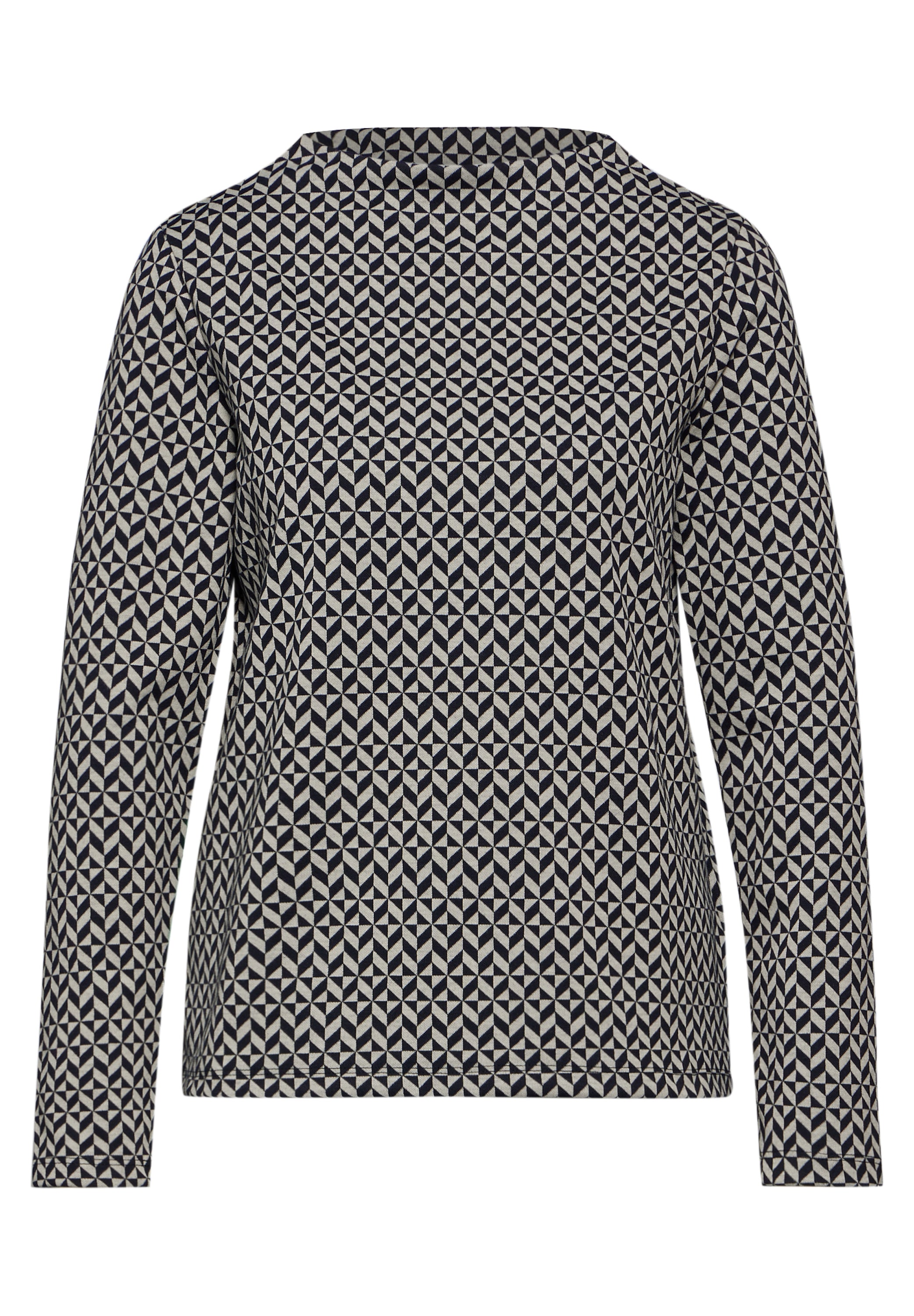 Street One Langarmshirt Damen Turtleneck Grafisches Muster