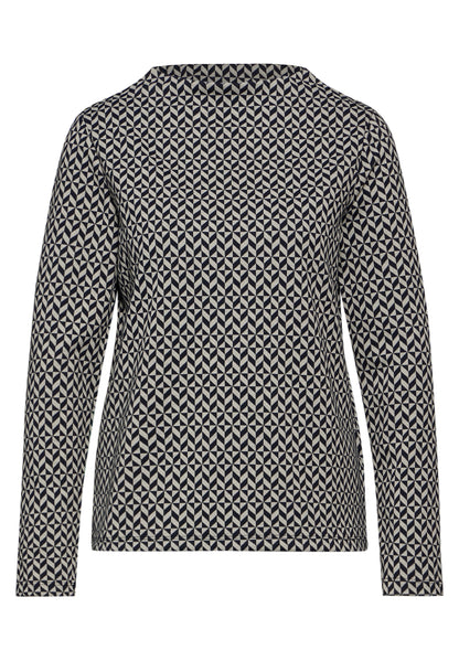 Street One Langarmshirt Damen Turtleneck Grafisches Muster