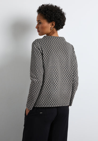 Street One Langarmshirt Damen Turtleneck Grafisches Muster