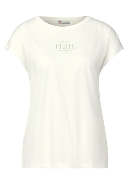 Street One Basic Shirt Damen mit coolem Wording Print