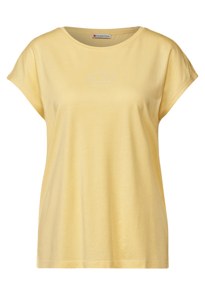 Street One Basic Shirt Damen mit coolem Wording Print