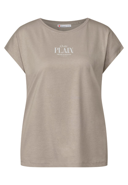 Street One Basic Shirt Damen mit coolem Wording Print