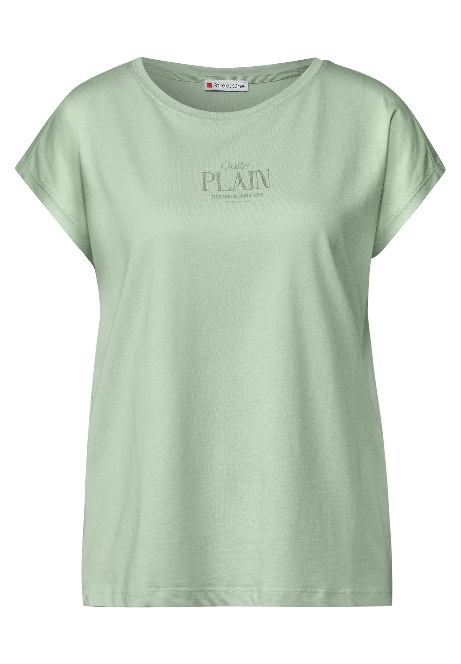Street One Basic Shirt Damen mit coolem Wording Print