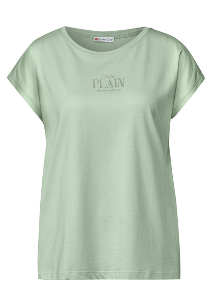 Street One Basic Shirt Damen mit coolem Wording Print