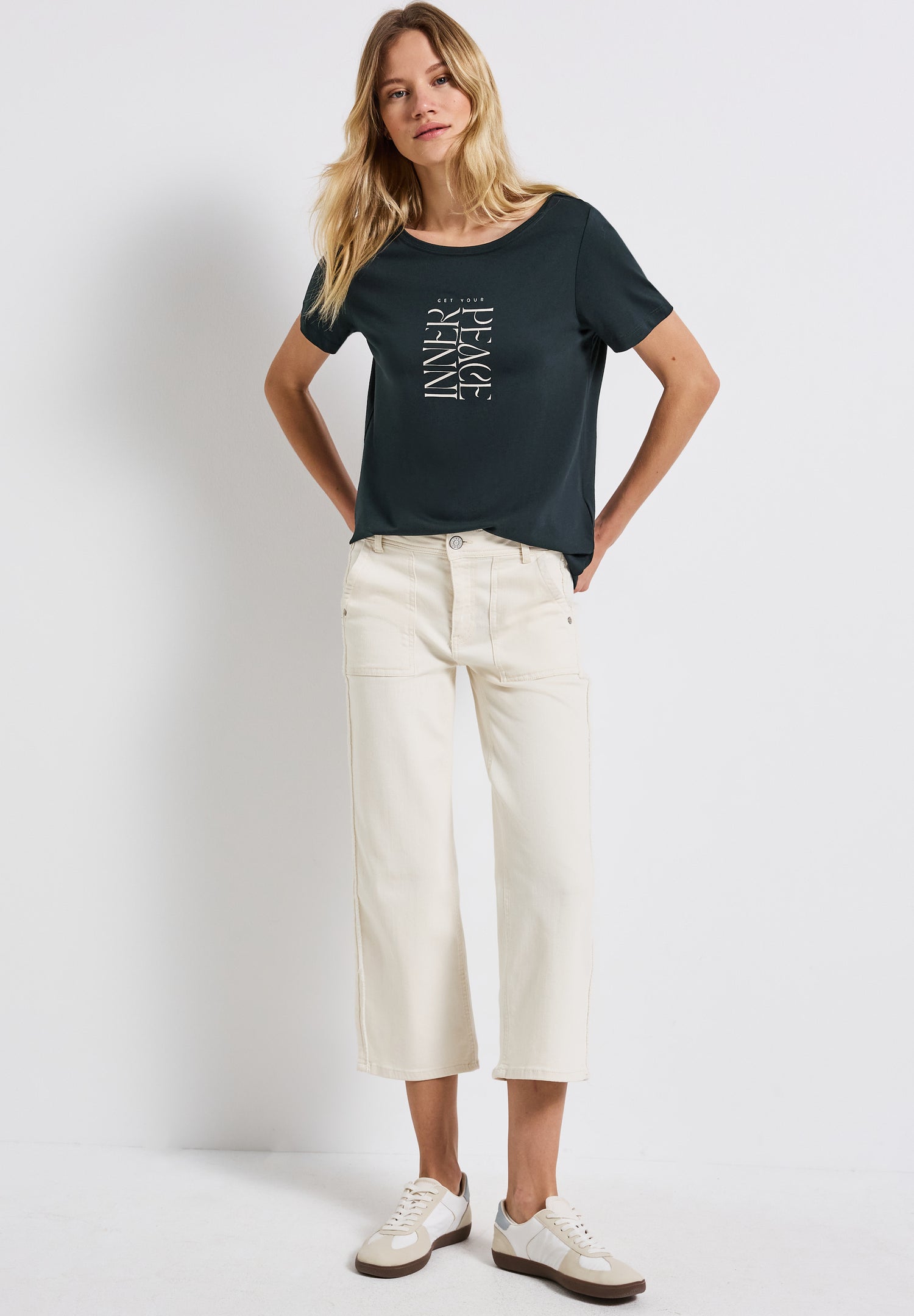 Street One T-Shirt Damen Modernes Wording Print Komfortabel