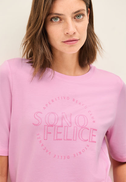 CECIL Shirt Damen Wording Artwork Sommerlicher Look