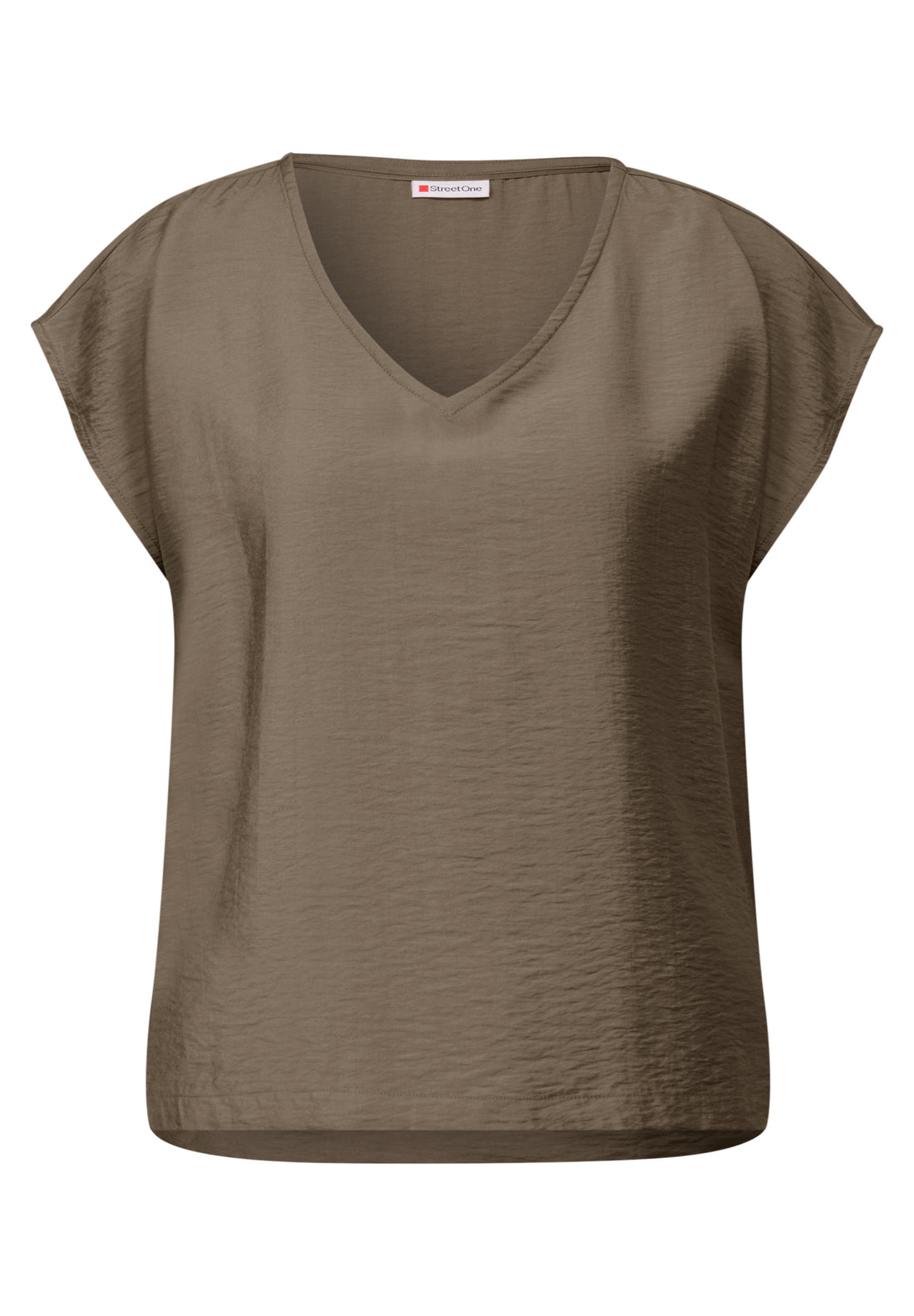 Street One V-Neck Blusenshirt Damen Leichter Viskosemix