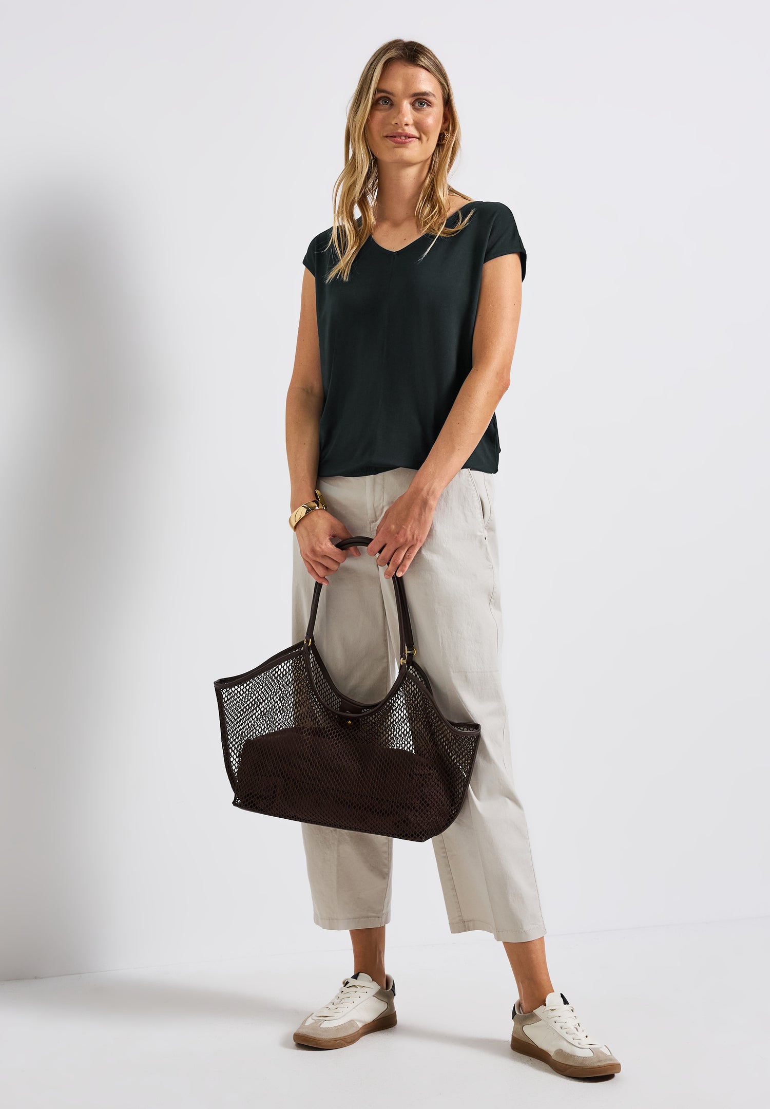 Street One V-Neck Jersey-Shirt Damen lässiger Look