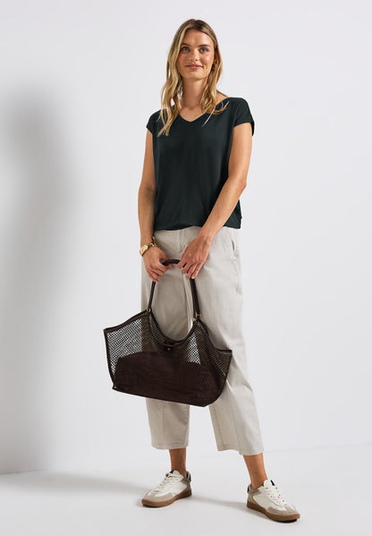 Street One V-Neck Jersey-Shirt Damen lässiger Look
