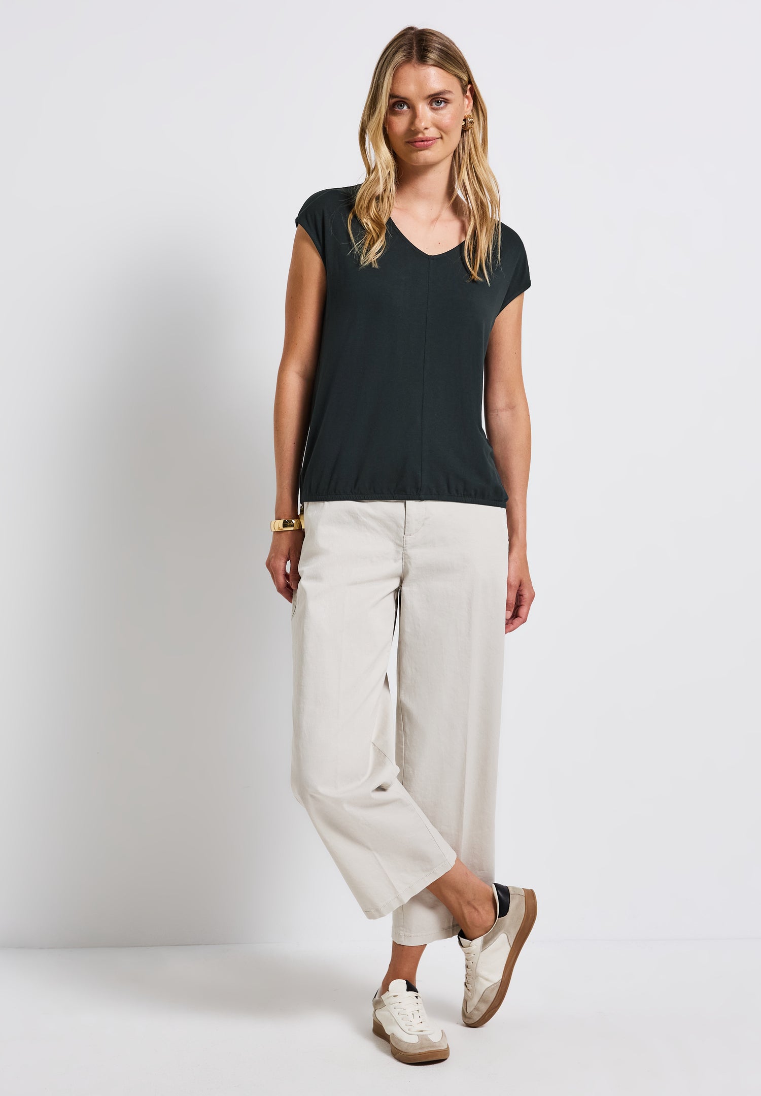 Street One V-Neck Jersey-Shirt Damen lässiger Look