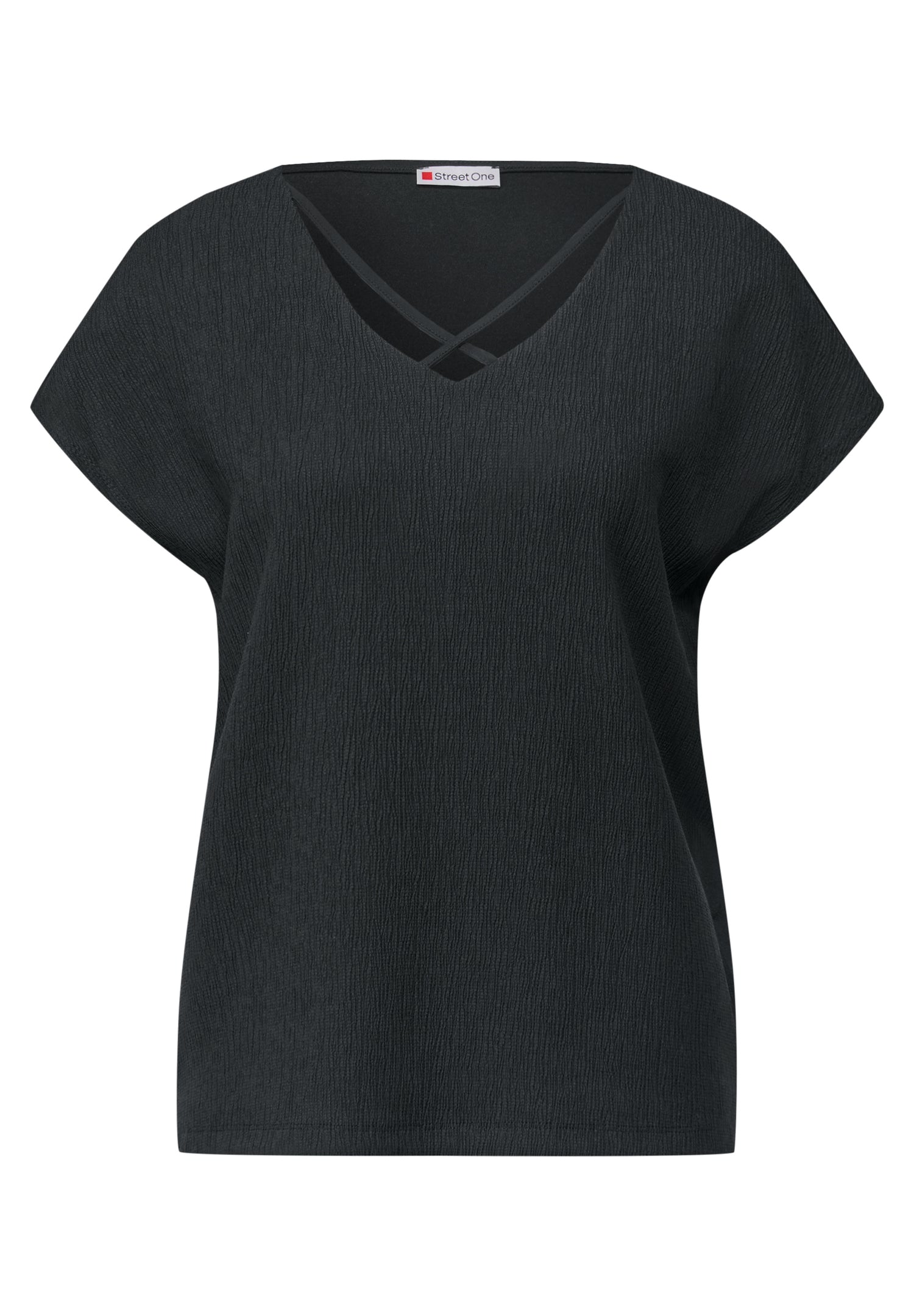 Street One Sommershirt Damen Trendiger V-Ausschnitt