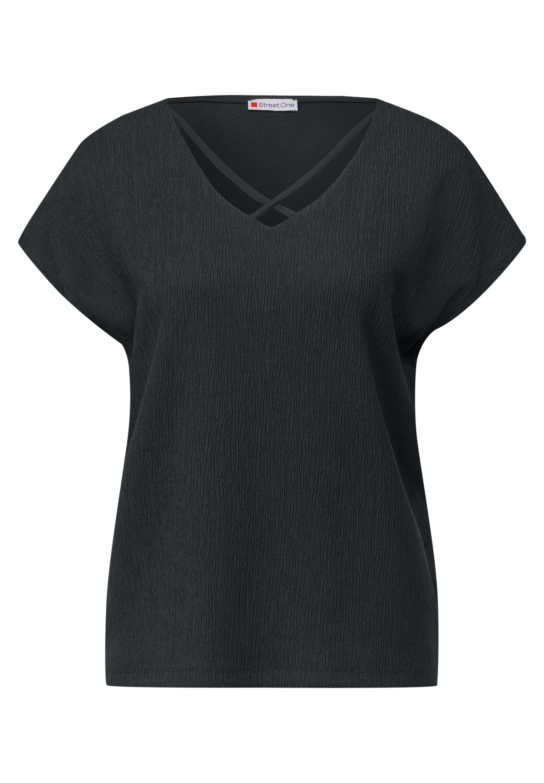 Street One Sommershirt Damen Trendiger V-Ausschnitt
