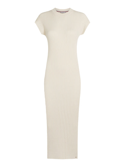 Theur Rib Blend Cap Sleeve Dress Damen Beige