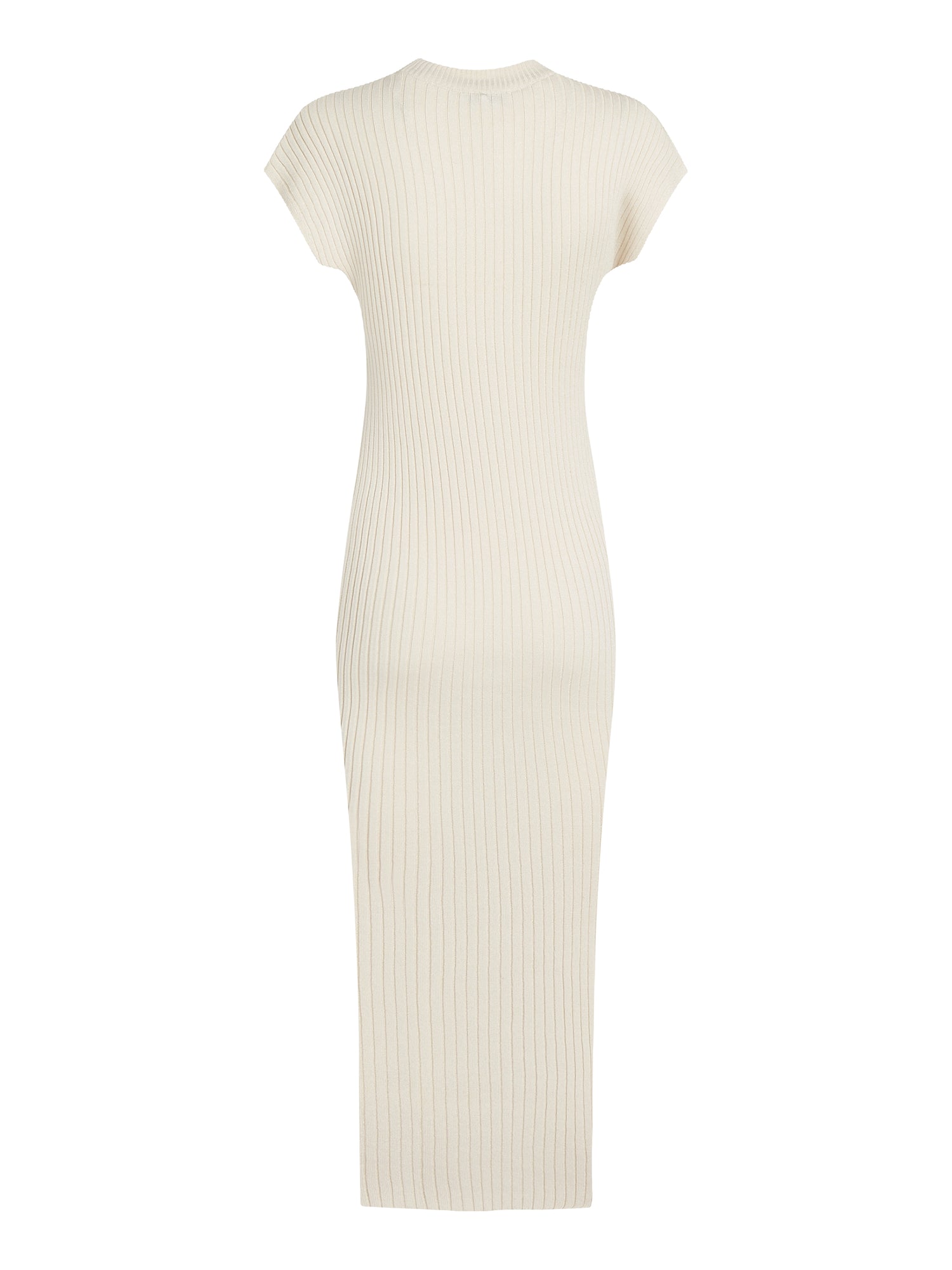 Theur Rib Blend Cap Sleeve Dress Damen Beige