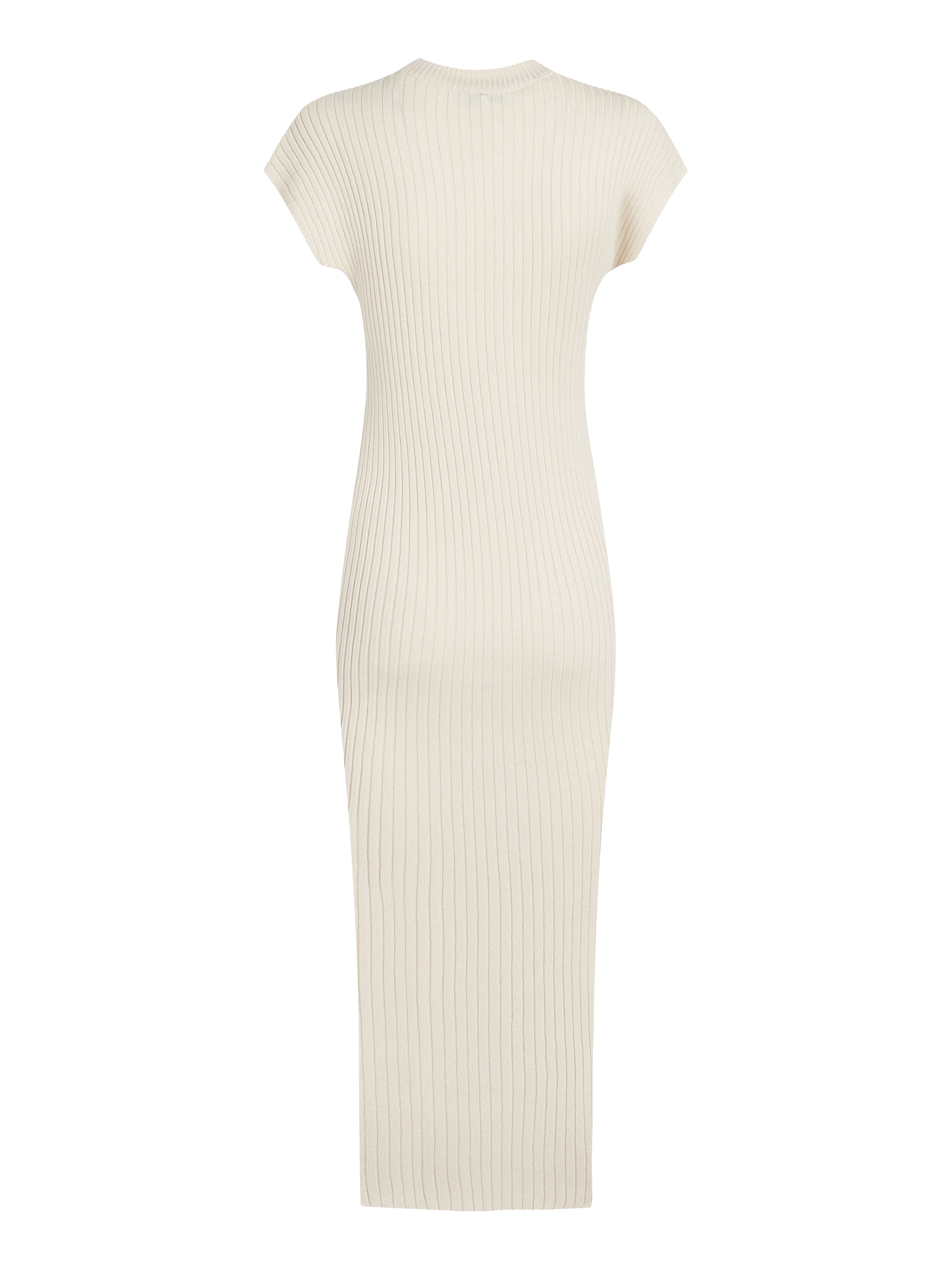 Theur Rib Blend Cap Sleeve Dress Damen Beige