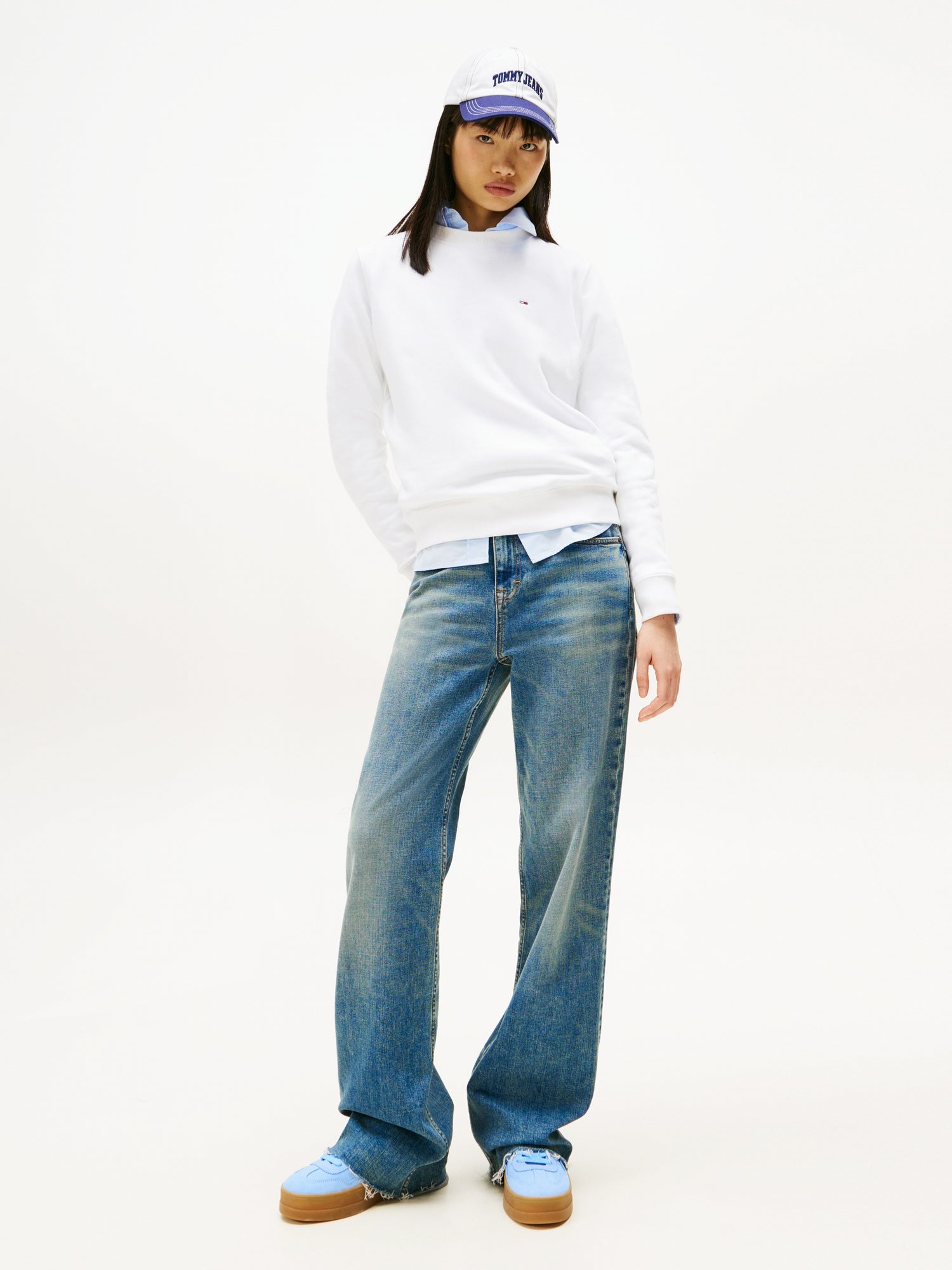 TJW REG S FLAG CREW Damenpullover Navy