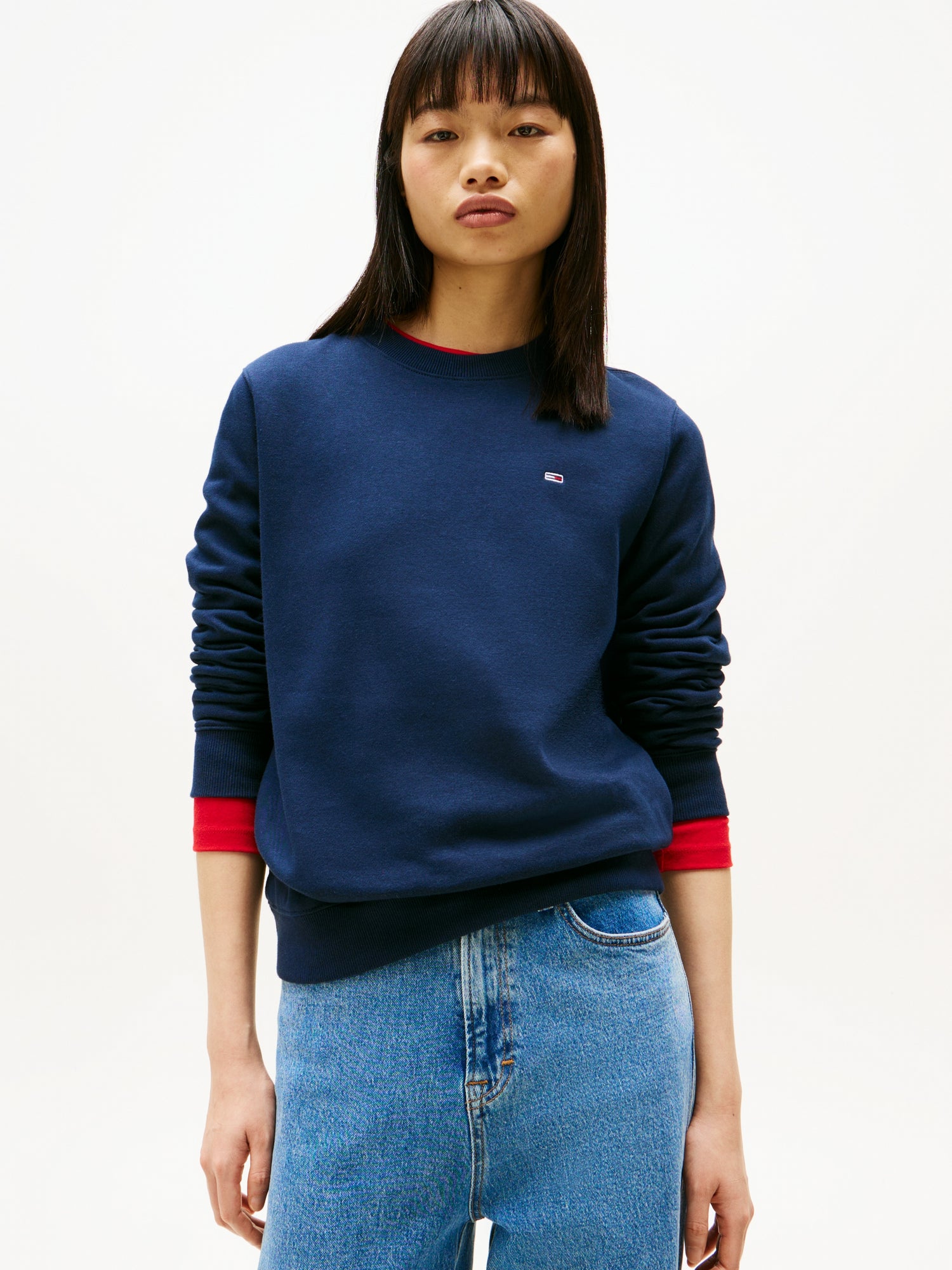 TJW REG S FLAG CREW Damenpullover Navy