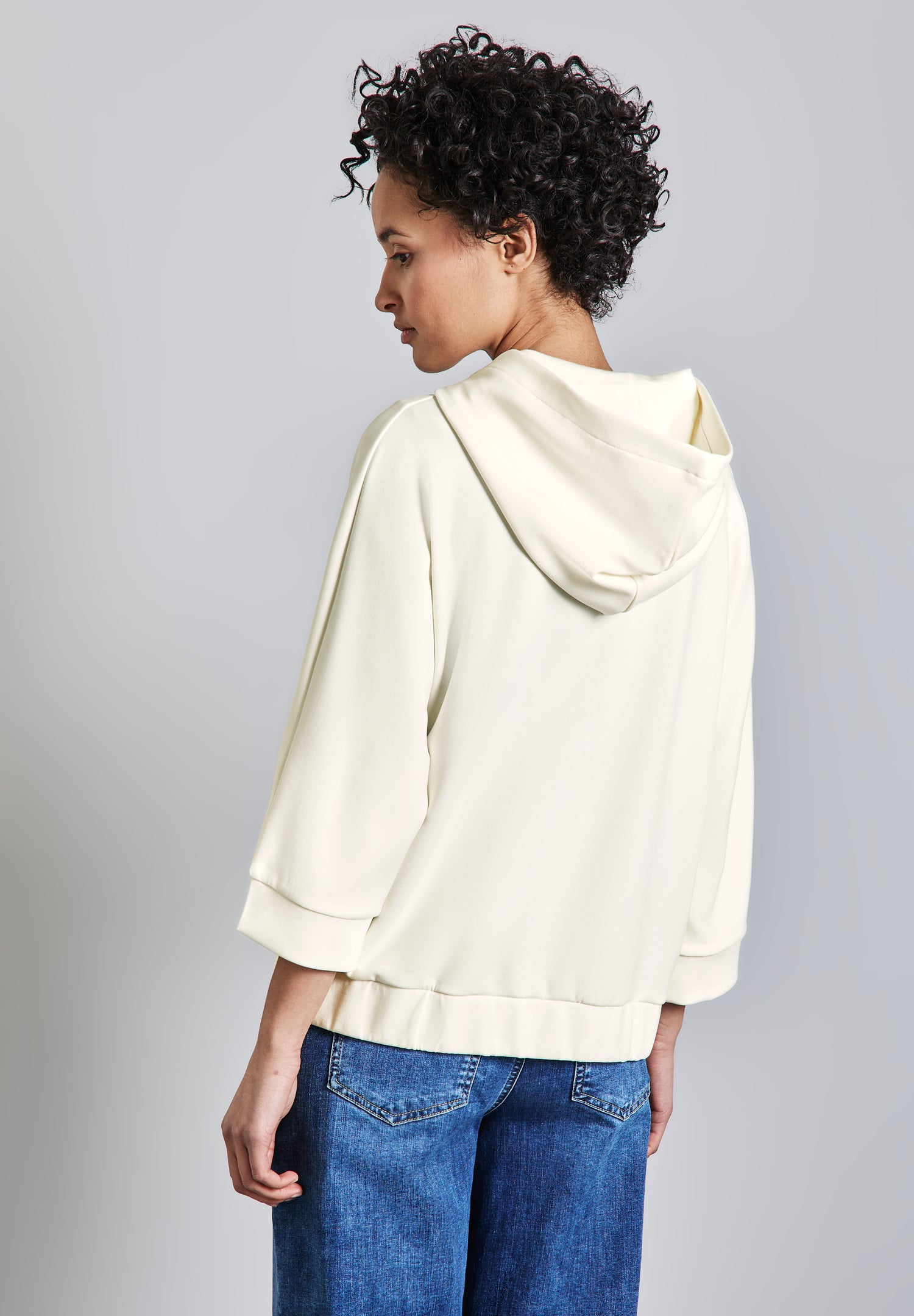 Street One Silk-Look Hoodie Jacke Damen Leicht Stretch