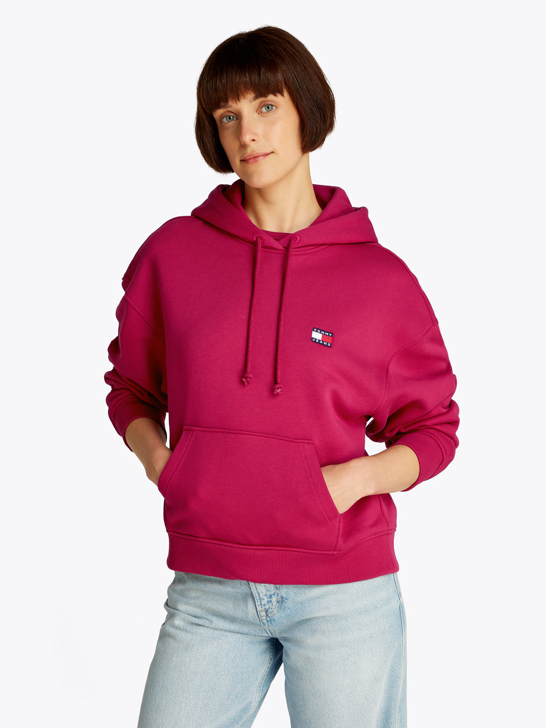 TJW BXY BADGE HOODIE EXT - Damen - Brilliant Berry