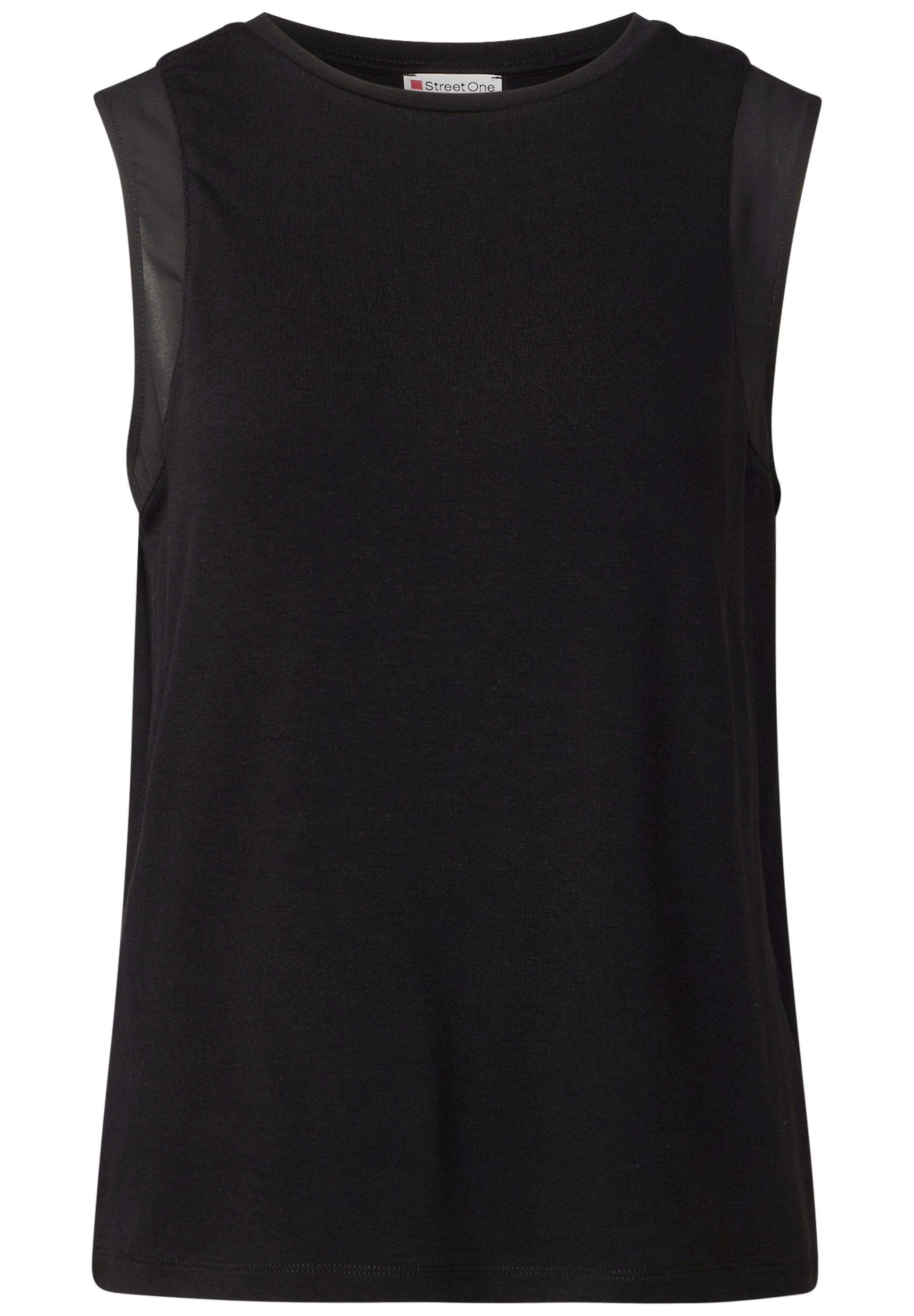 Street One Jerseytop Damen mit zarten Chiffon-Details