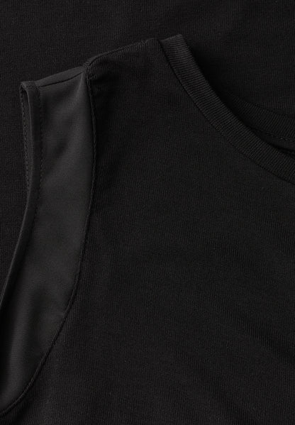 Street One Jerseytop Damen mit zarten Chiffon-Details