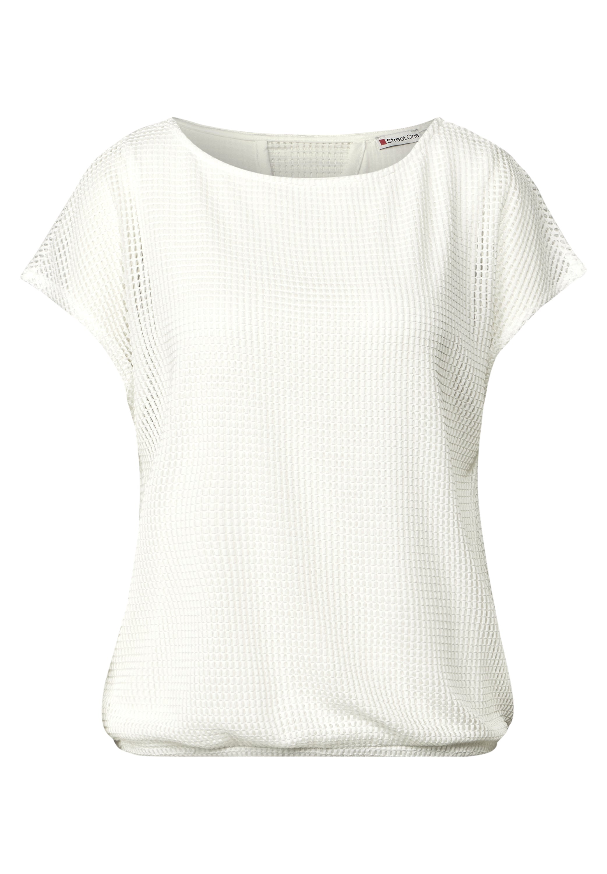 Street One Sommer Mesh-Shirt Damen Leicht Transparent Rundhalsausschnitt