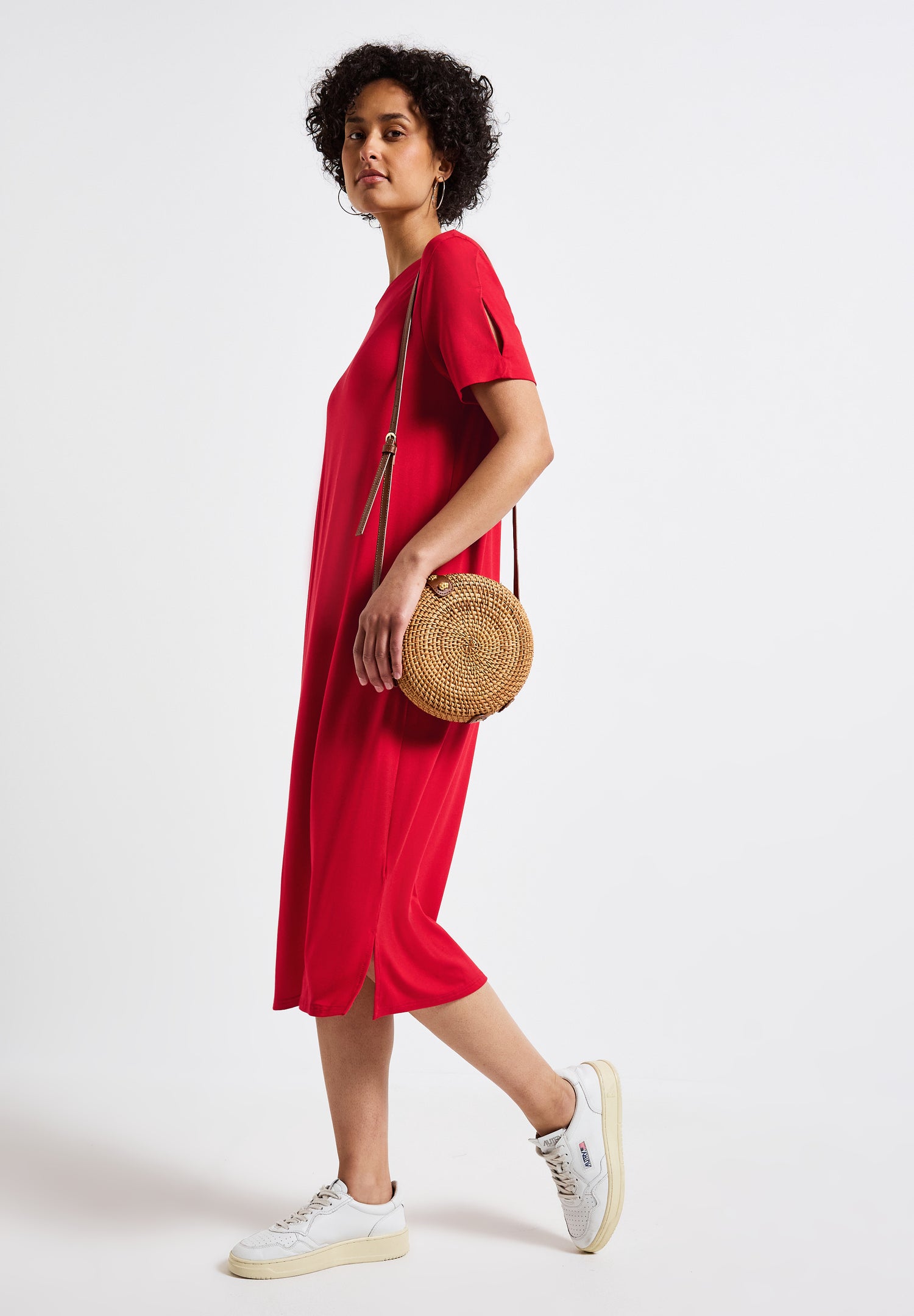 Street One Midi T-Shirt-Kleid Damen Sommerluftig