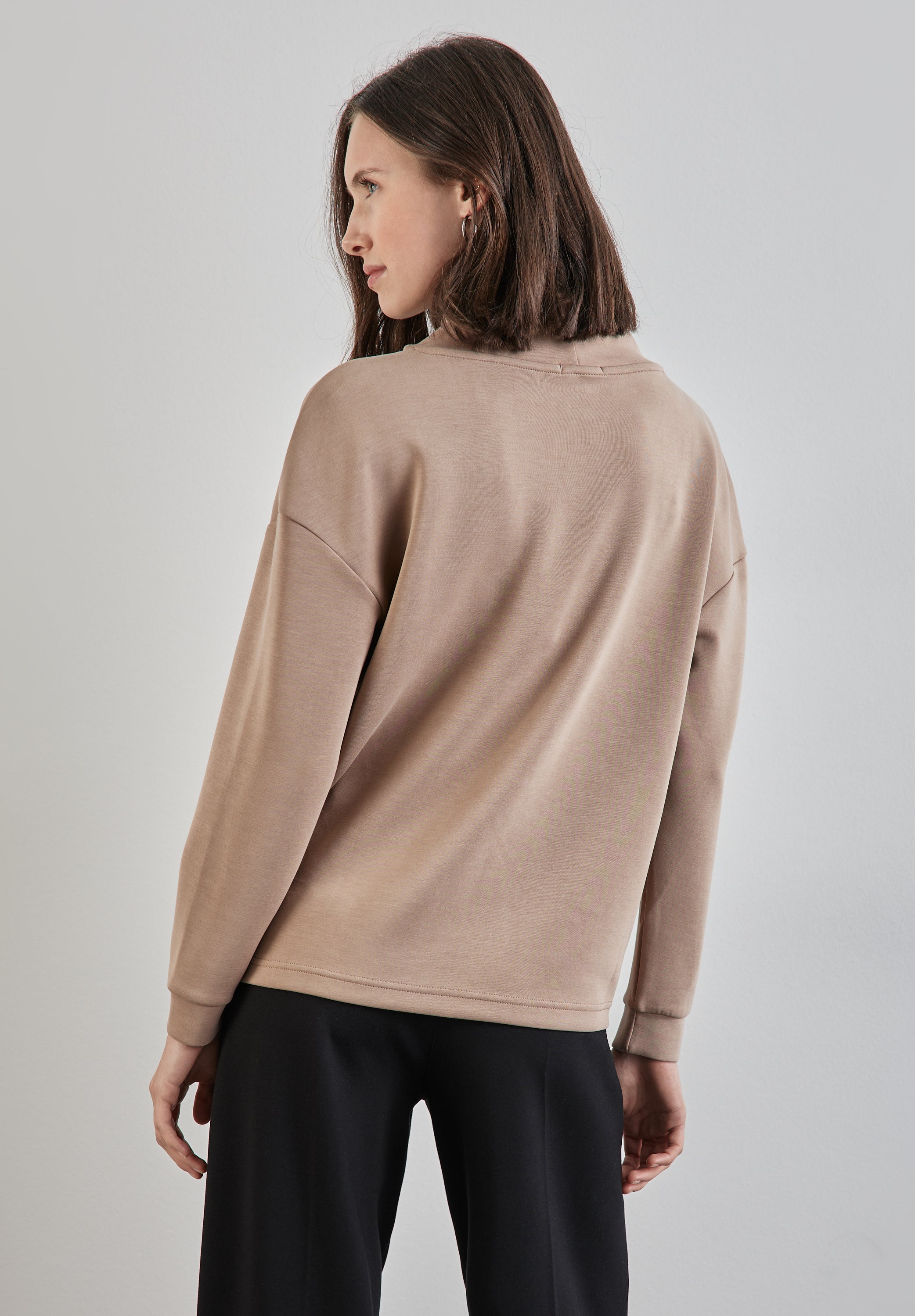 Street One Langarmshirt Silk Look Damen Eleganz