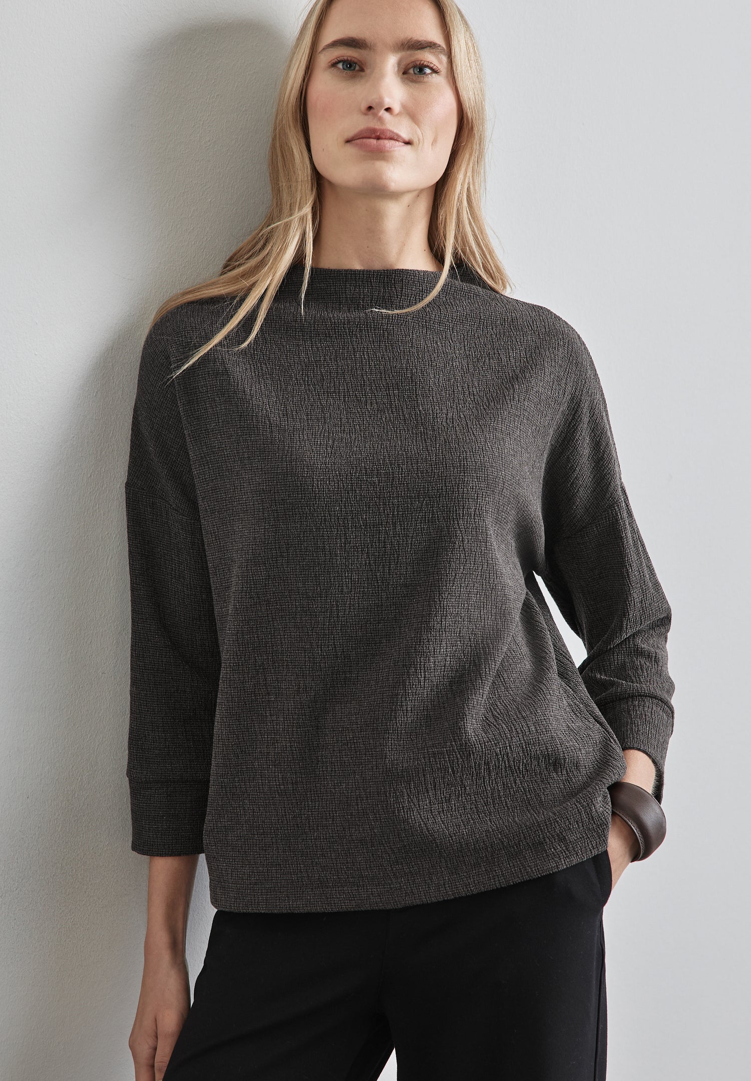 Street One Strukturshirt Damen Elegant mit Turtleneck