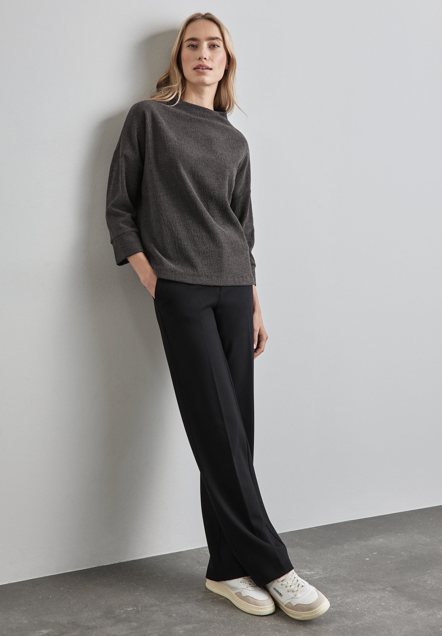 Street One Strukturshirt Damen Elegant mit Turtleneck